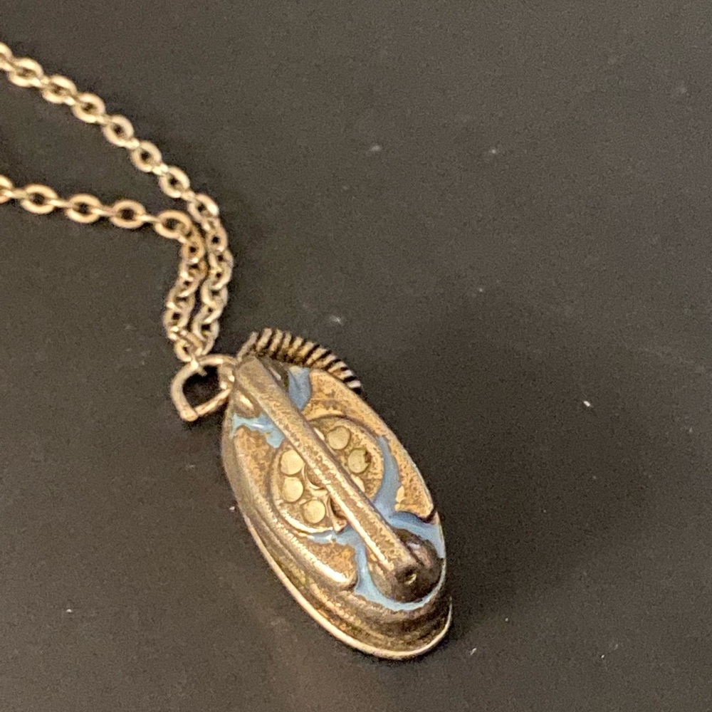 Vintage 1958 Sterling Silver Princess Phone  necklace